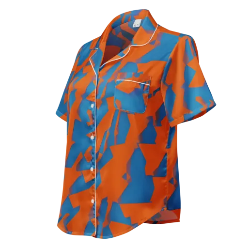 Ember Geometry on a Women's Short Sleeve Pajama Top