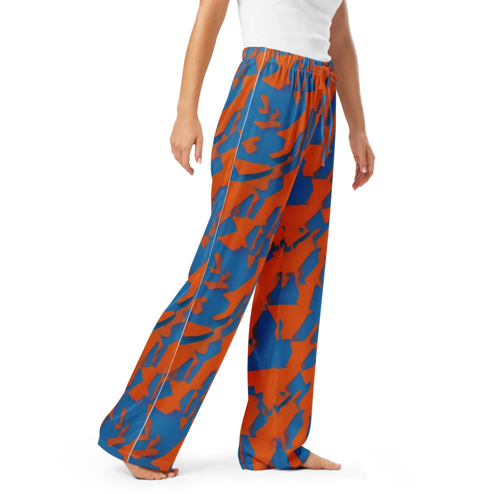 Ember Geometry on Women's Pajama Pants — Right Front