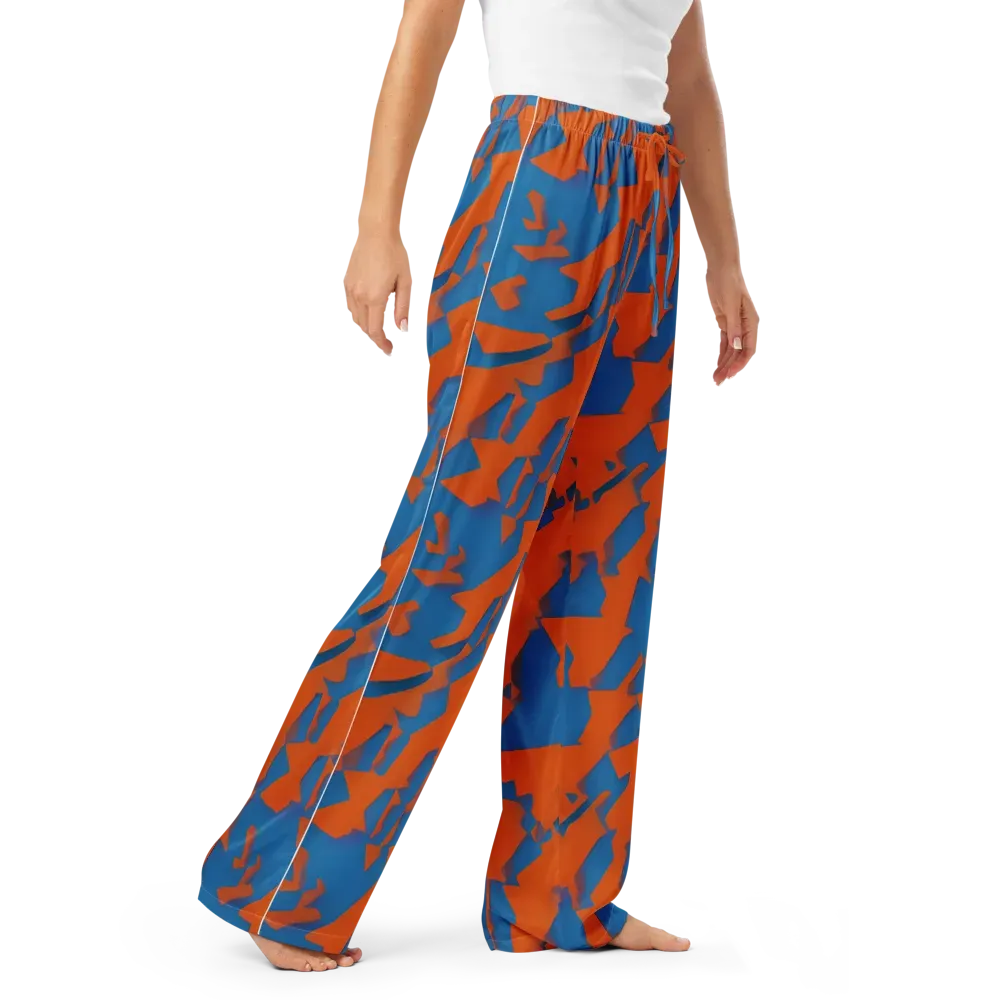 Ember Geometry on Women's Pajama Pants — Right Front
