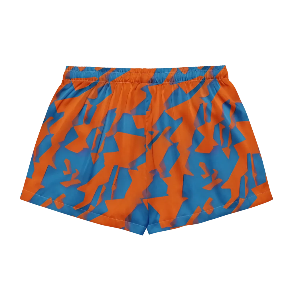 Ember Geometry on Women's Pajama Shorts — Back