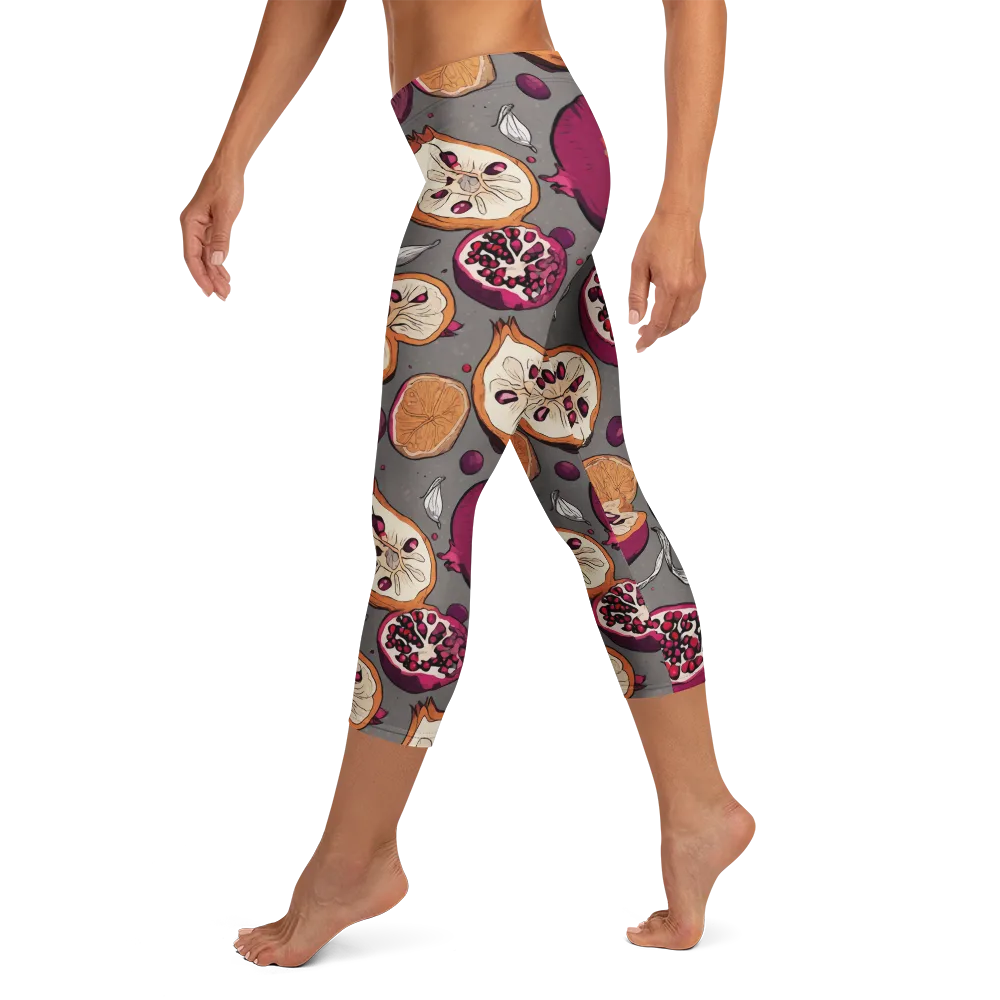 Still Life Season on Capri Leggings — Left