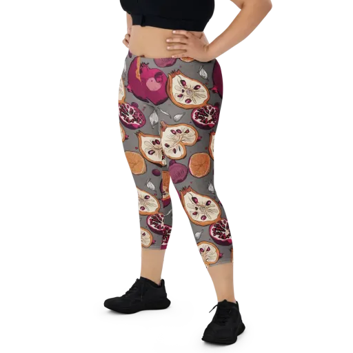 Still Life Season on a Capri Leggings