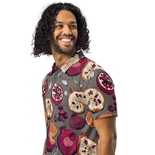 Still Life Season on a Men's Slim Fit Polo Shirt