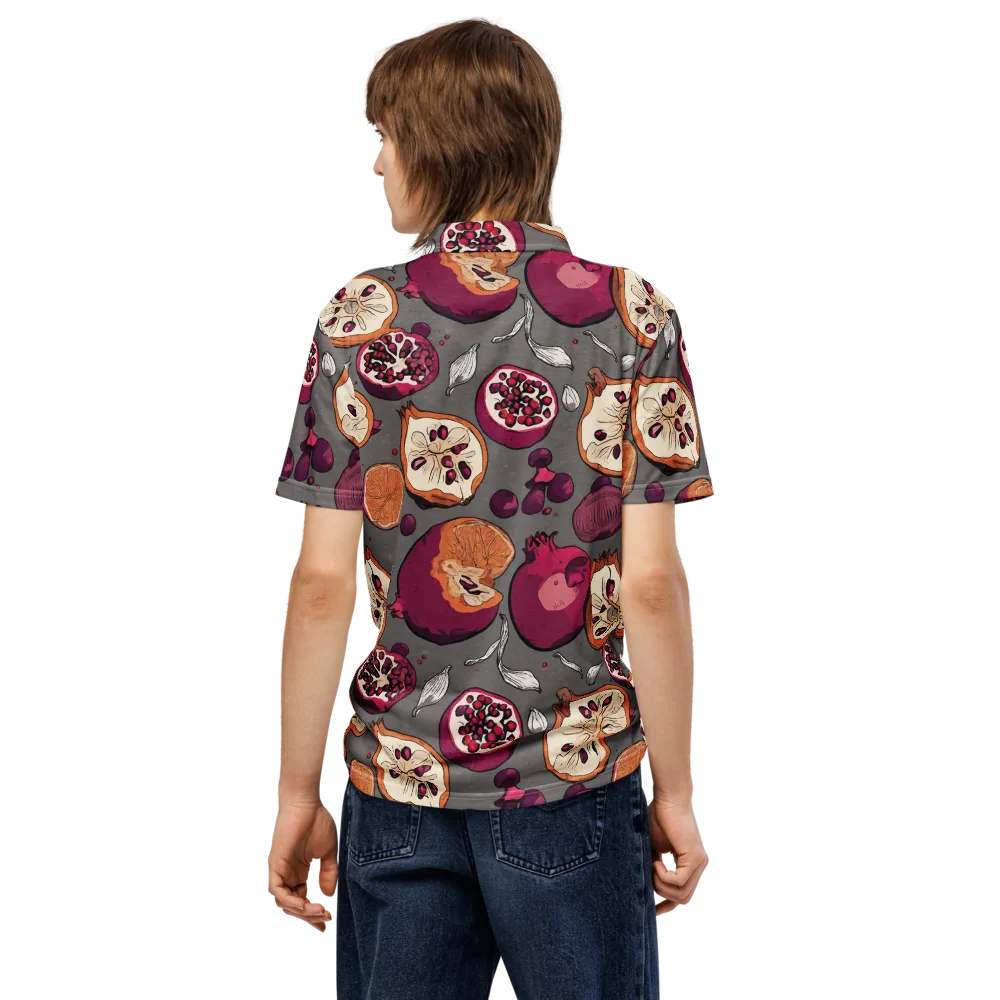 Still Life Season on Men's Slim Fit Polo Shirt — Back