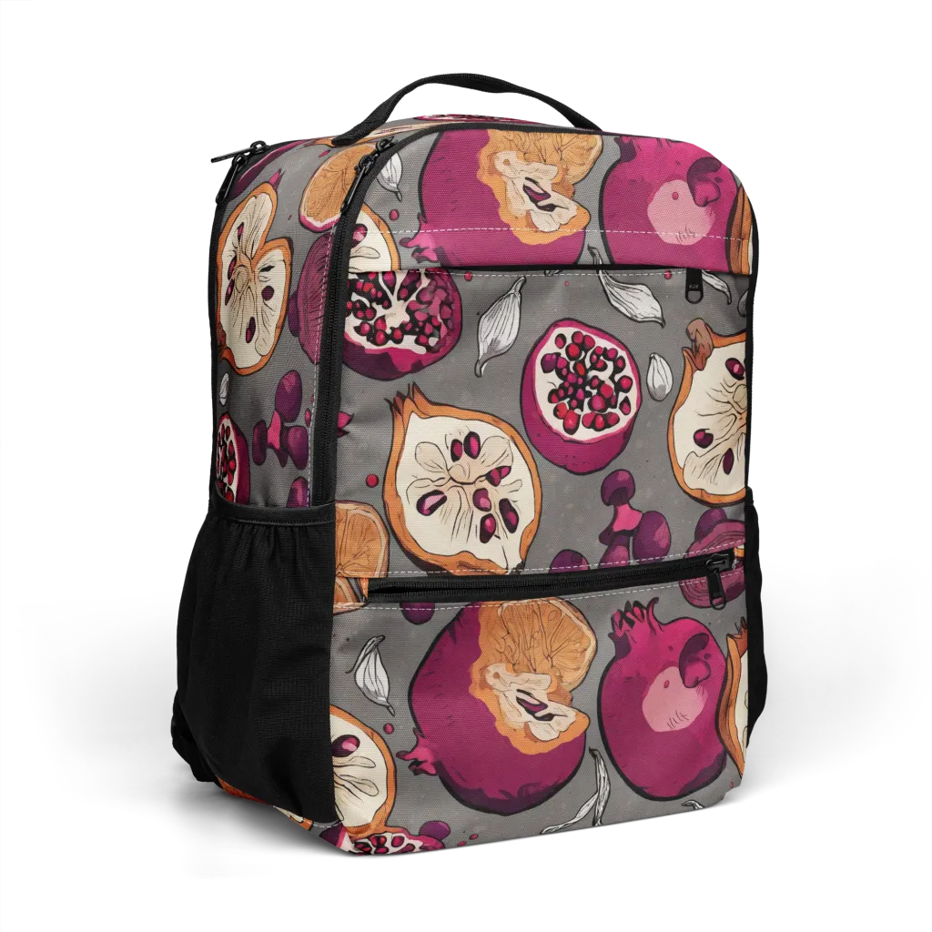 Still Life Season on Utility Backpack — Right Front