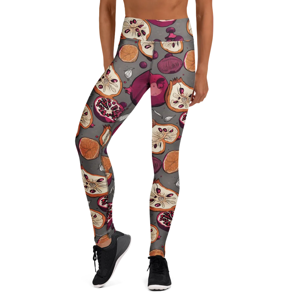 Still Life Season on Yoga Leggings — Front