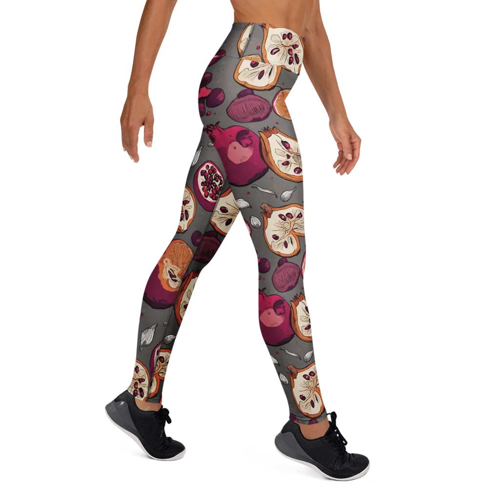 Still Life Season on Yoga Leggings — Right