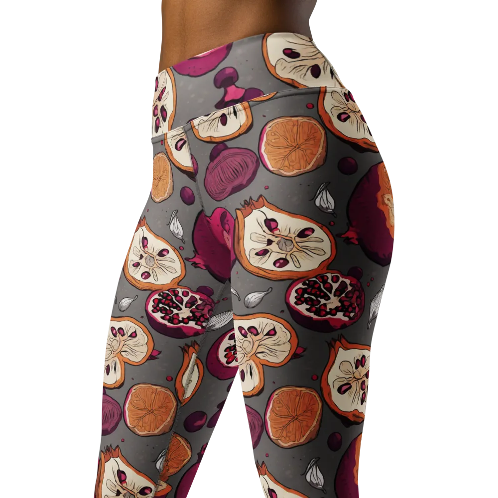 Still Life Season on Yoga Leggings — Left Front