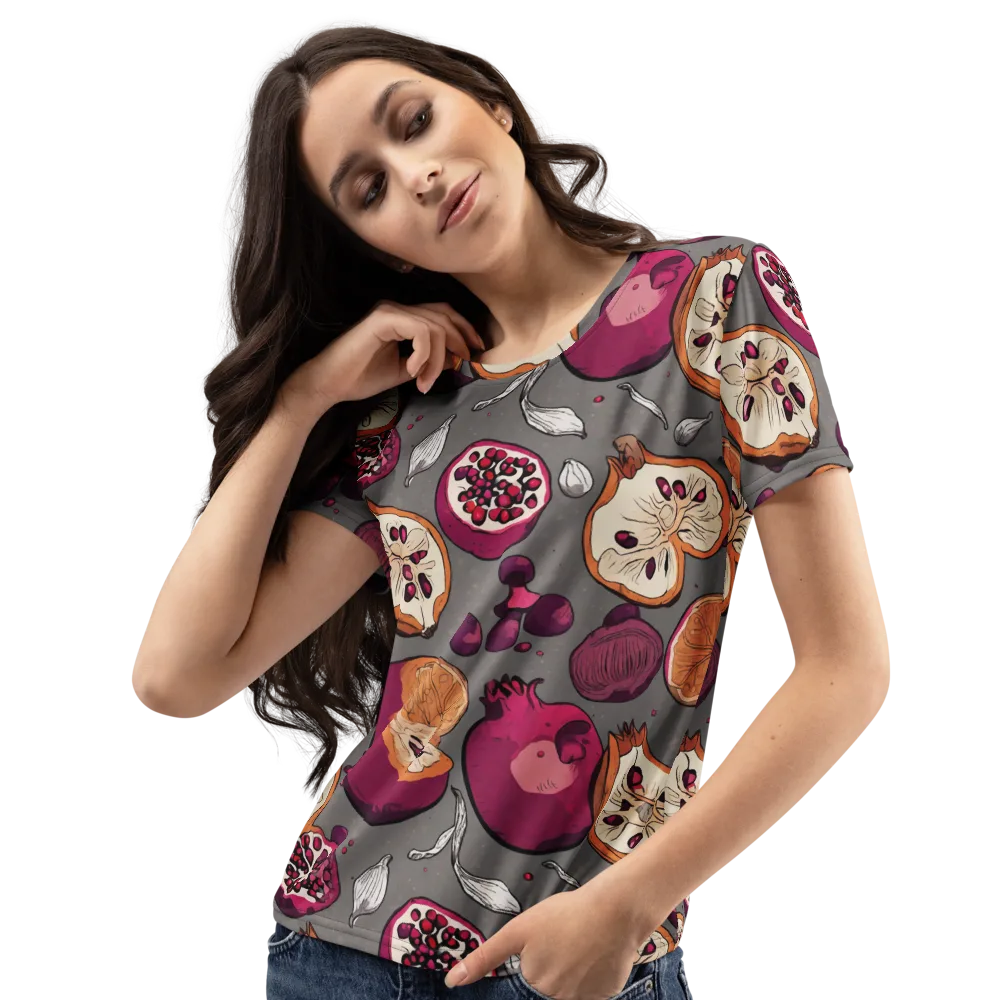 Still Life Season on Women's Crew Neck T-Shirt — Left Front
