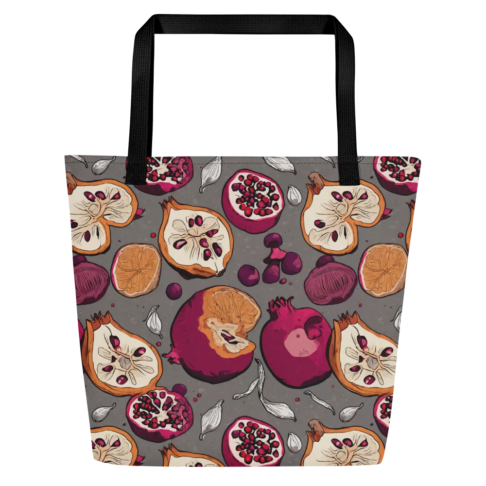 Still Life Season on Large Tote Bag W/ Pocket — Front