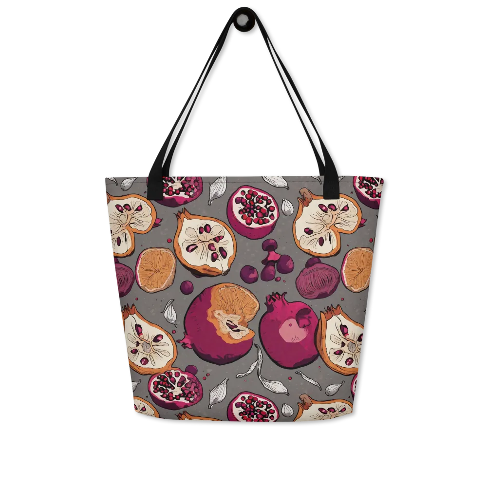 Still Life Season on Large Tote Bag W/ Pocket — Front