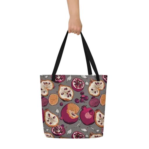 Still Life Season on a Large Tote Bag W/ Pocket