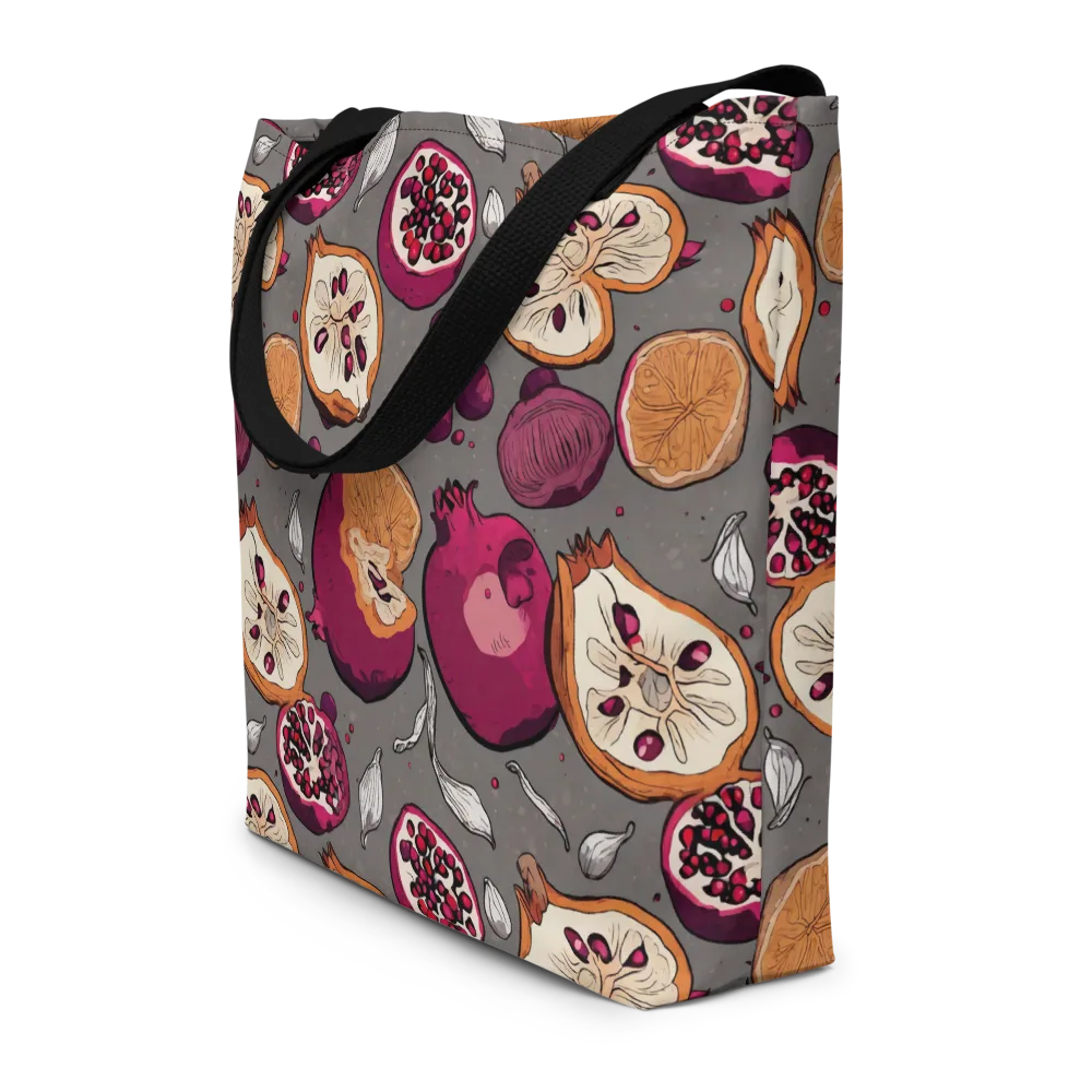 Still Life Season on Large Tote Bag W/ Pocket — Front
