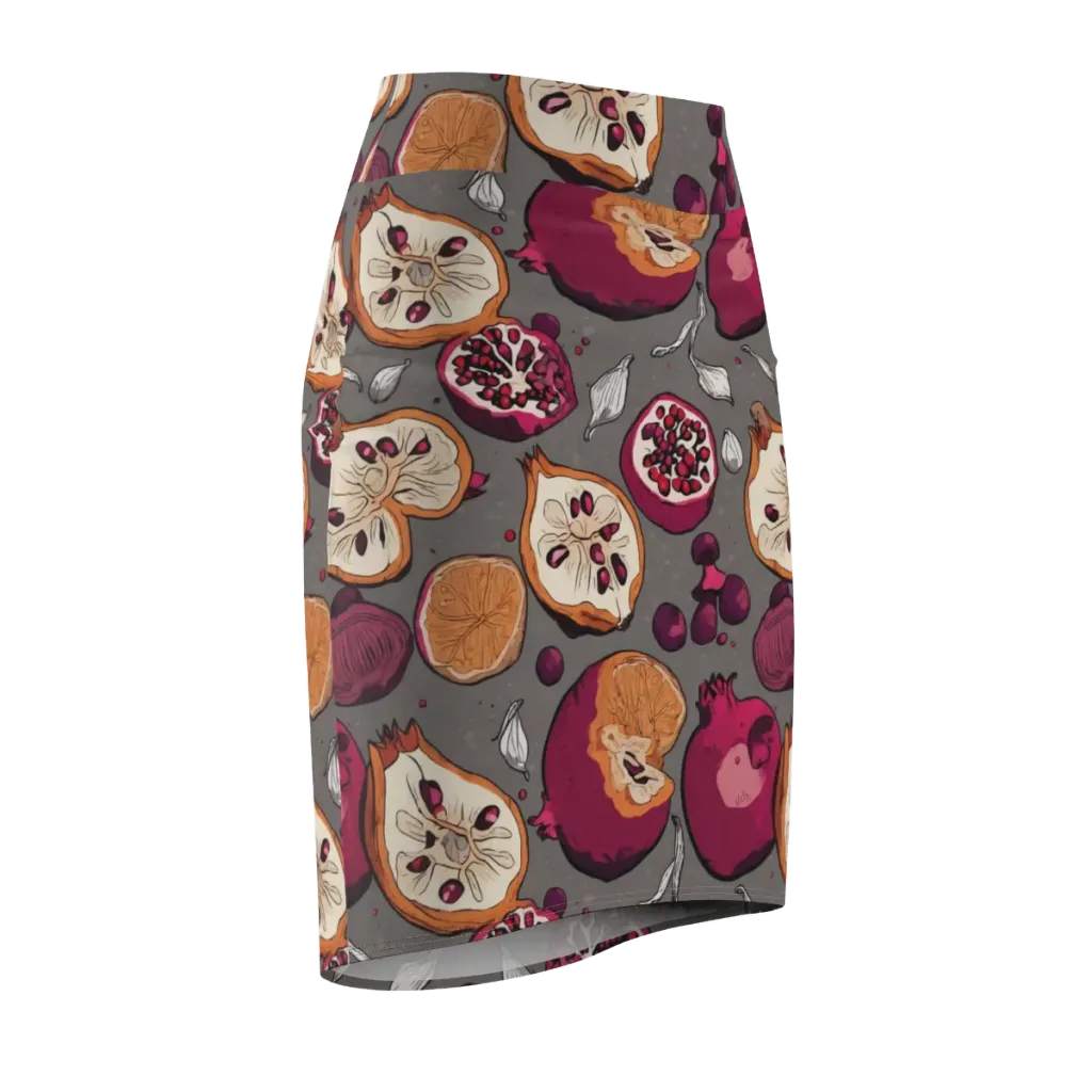Still Life Season on Pencil Skirt — Front Side