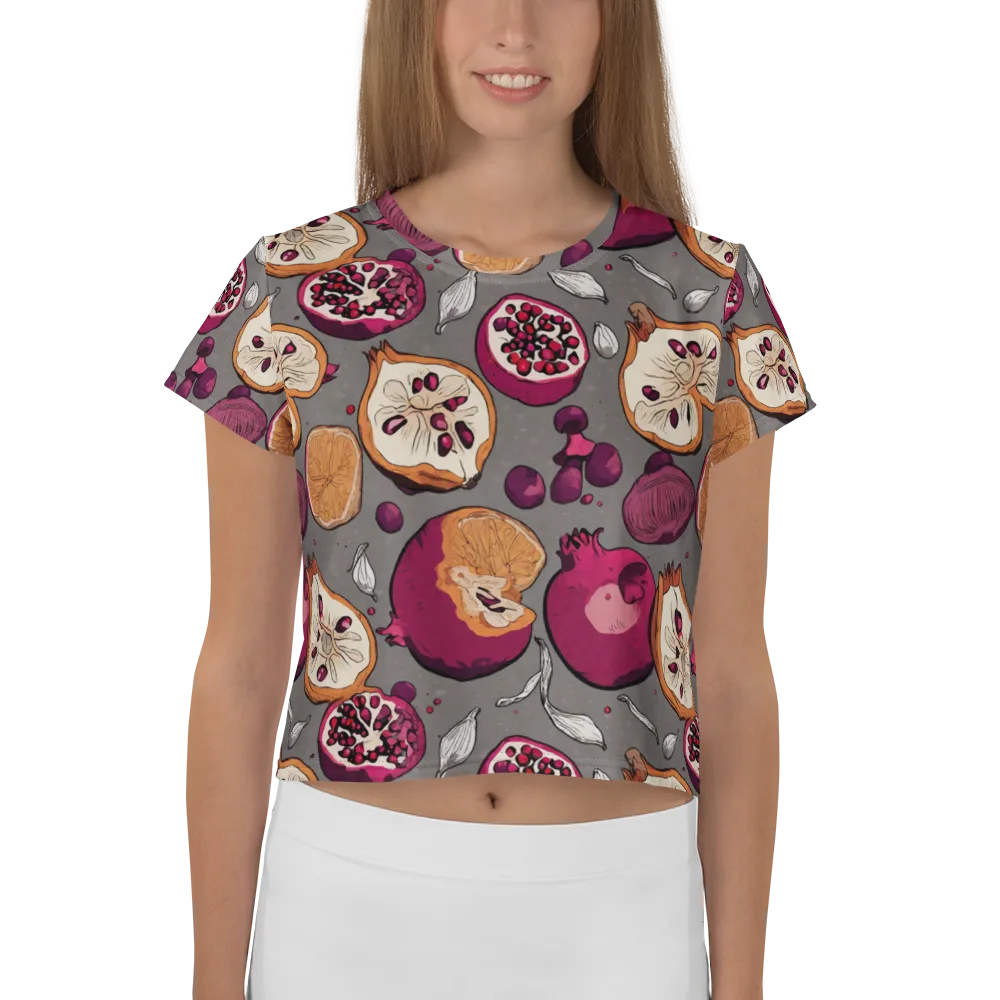 Still Life Season on Crop Tee — Front