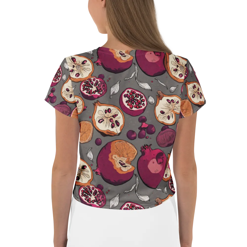 Still Life Season on Crop Tee — Back