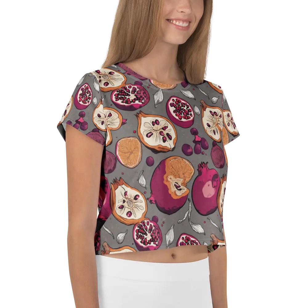 Still Life Season on Crop Tee — Right
