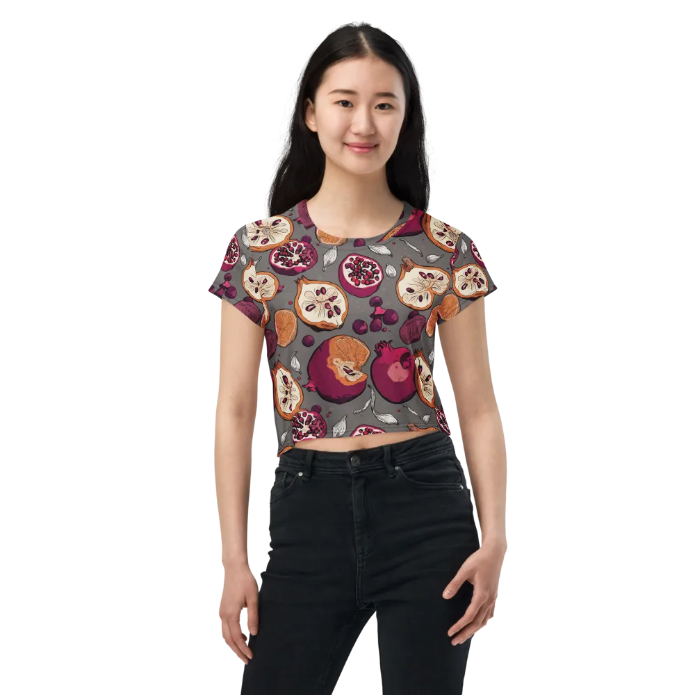 Still Life Season on Crop Tee — Front