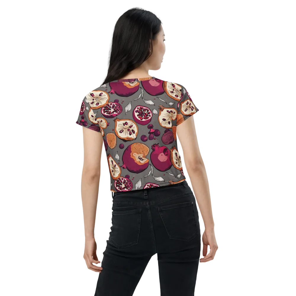 Still Life Season on Crop Tee — Back