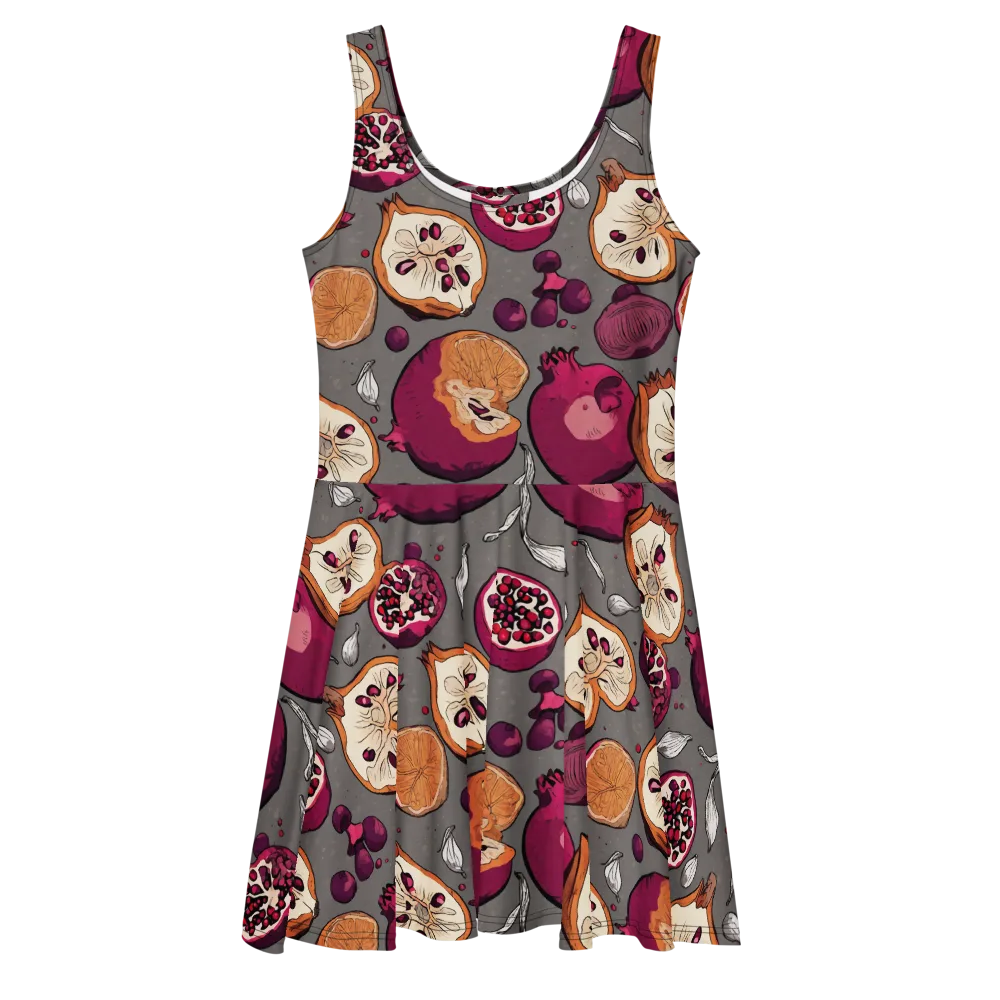 Still Life Season on Skater Dress — Front