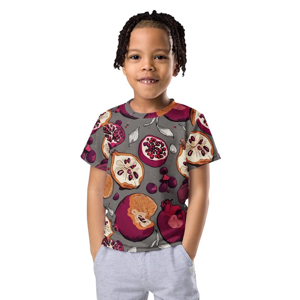Still Life Season on Kids Crew Neck T-Shirt — Front