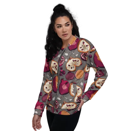Still Life Season on a Bomber Jacket