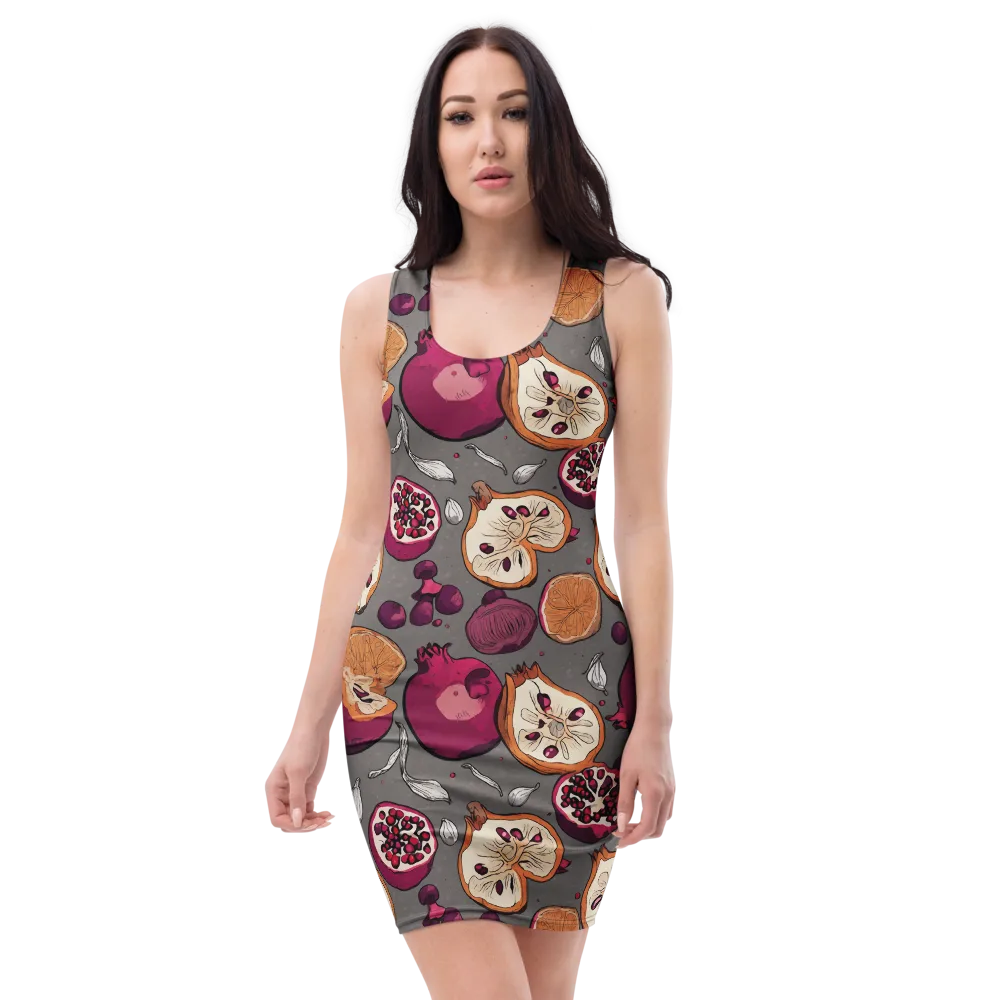Still Life Season on Bodycon Dress — Front