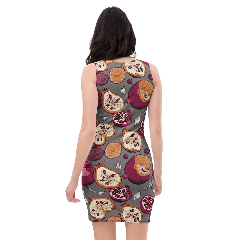 Still Life Season on Bodycon Dress — Back