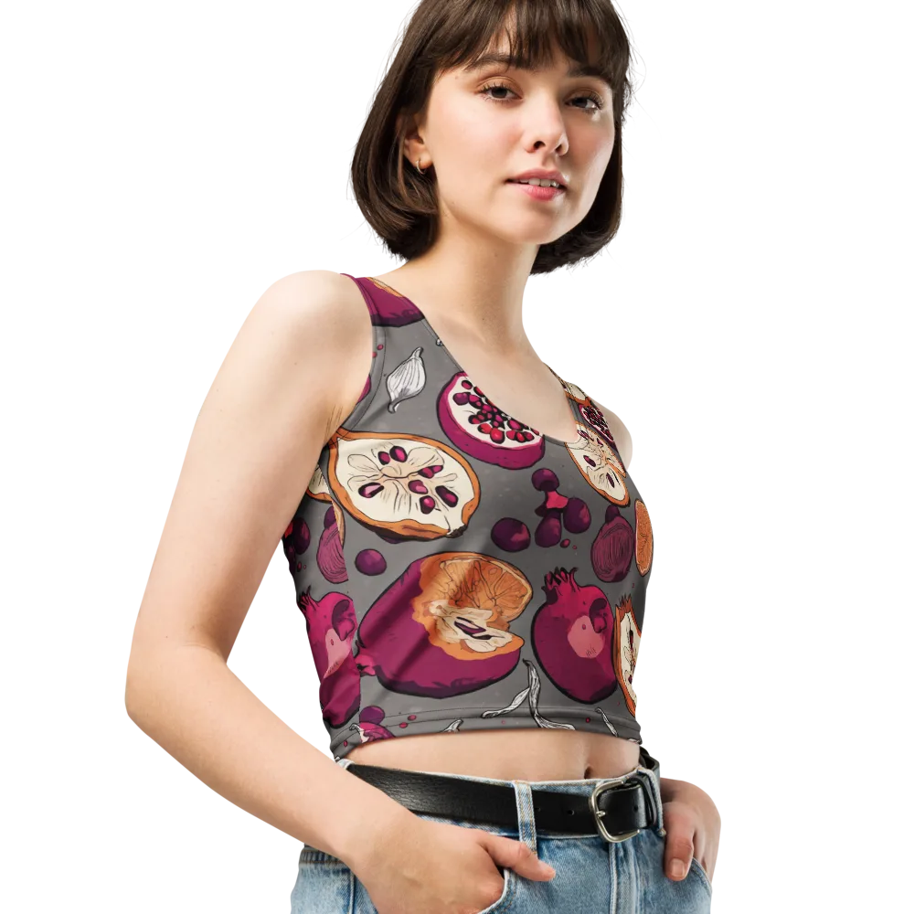 Still Life Season on Crop Top — Right Front