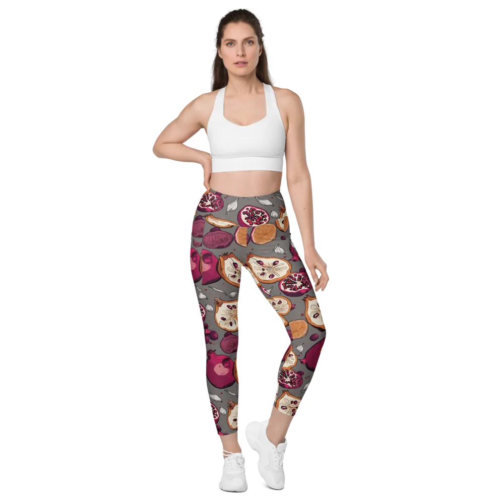 Still Life Season on Leggings with Pockets — Front