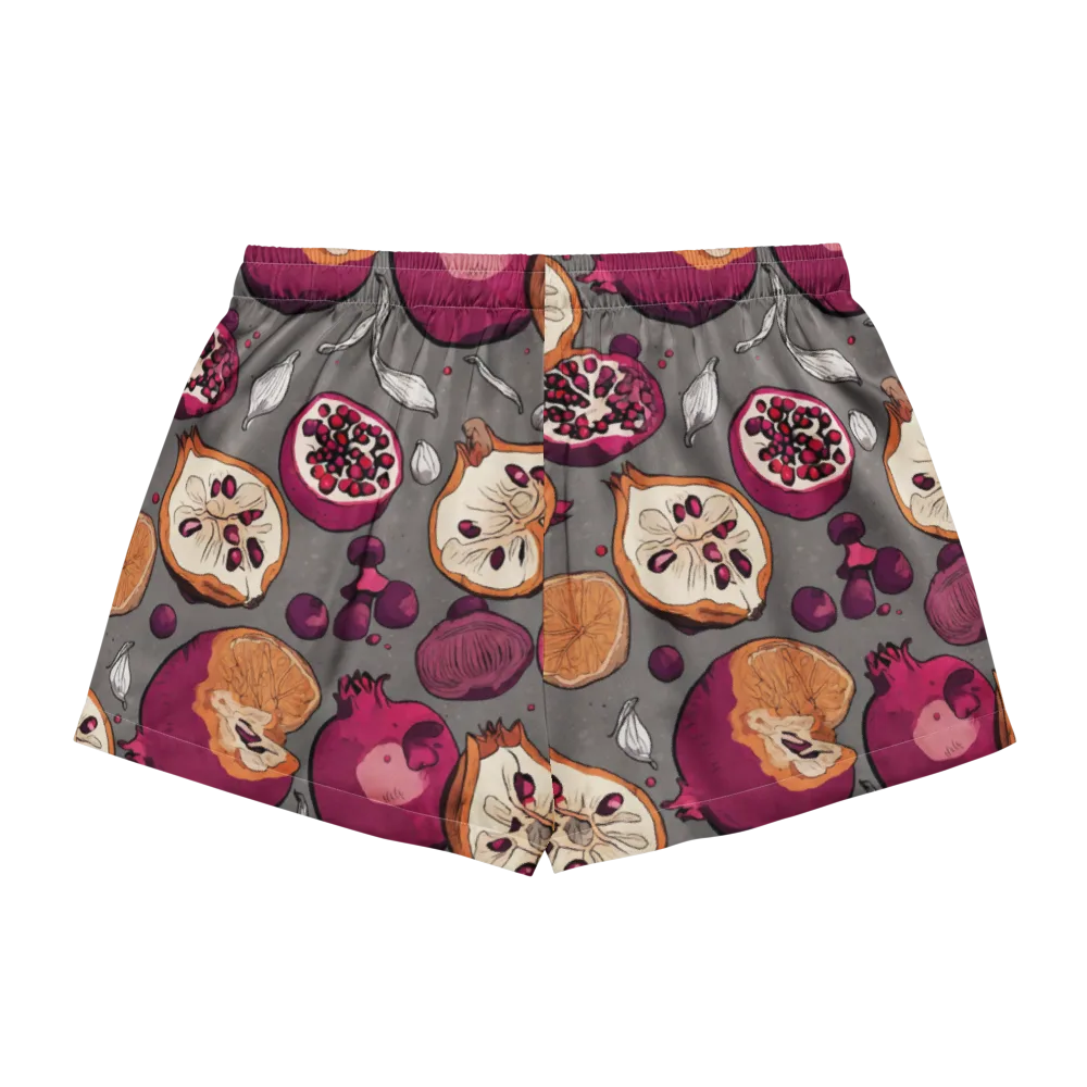 Still Life Season on Women's Pajama Shorts — Back