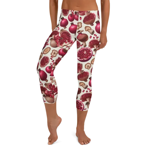 Mushroom Garnet on a Capri Leggings