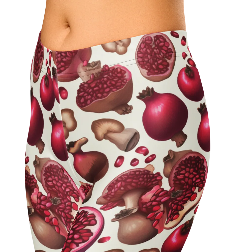 Mushroom Garnet on Capri Leggings — Zoomed-in