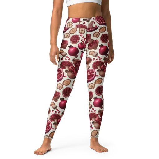 Mushroom Garnet on a Yoga Leggings