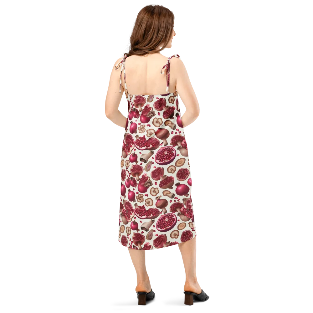 Mushroom Garnet on Slip Dress — Back