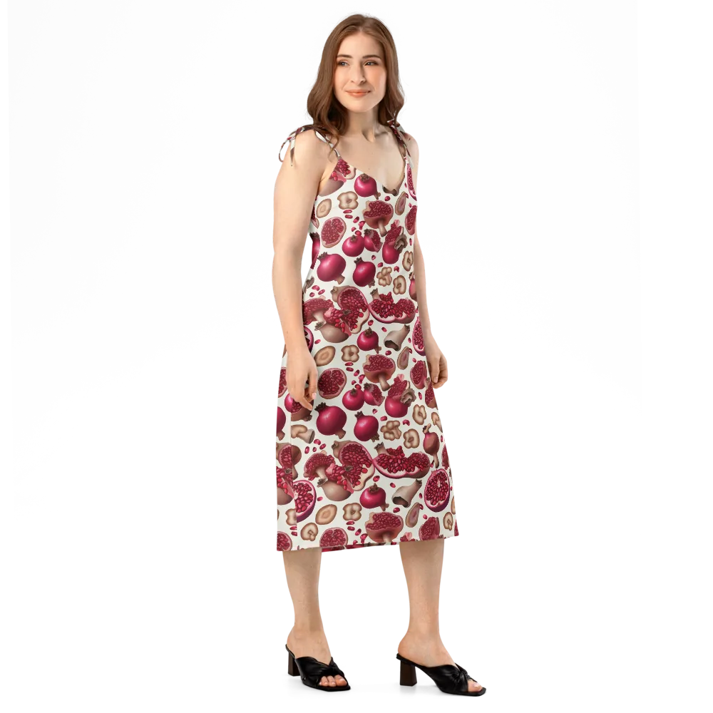 Mushroom Garnet on Slip Dress — Right Front
