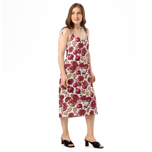 Mushroom Garnet on a Slip Dress