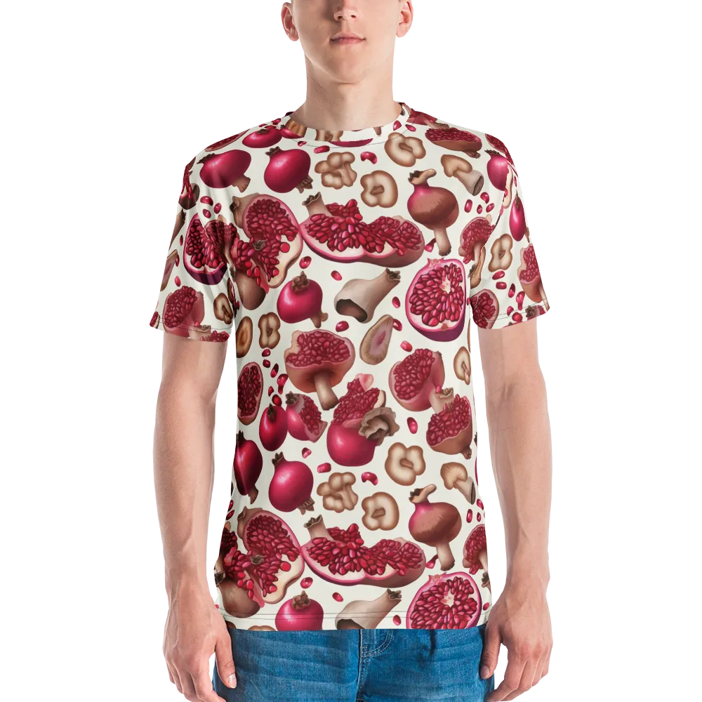 Mushroom Garnet on Men's Crew Neck T-Shirt — Front