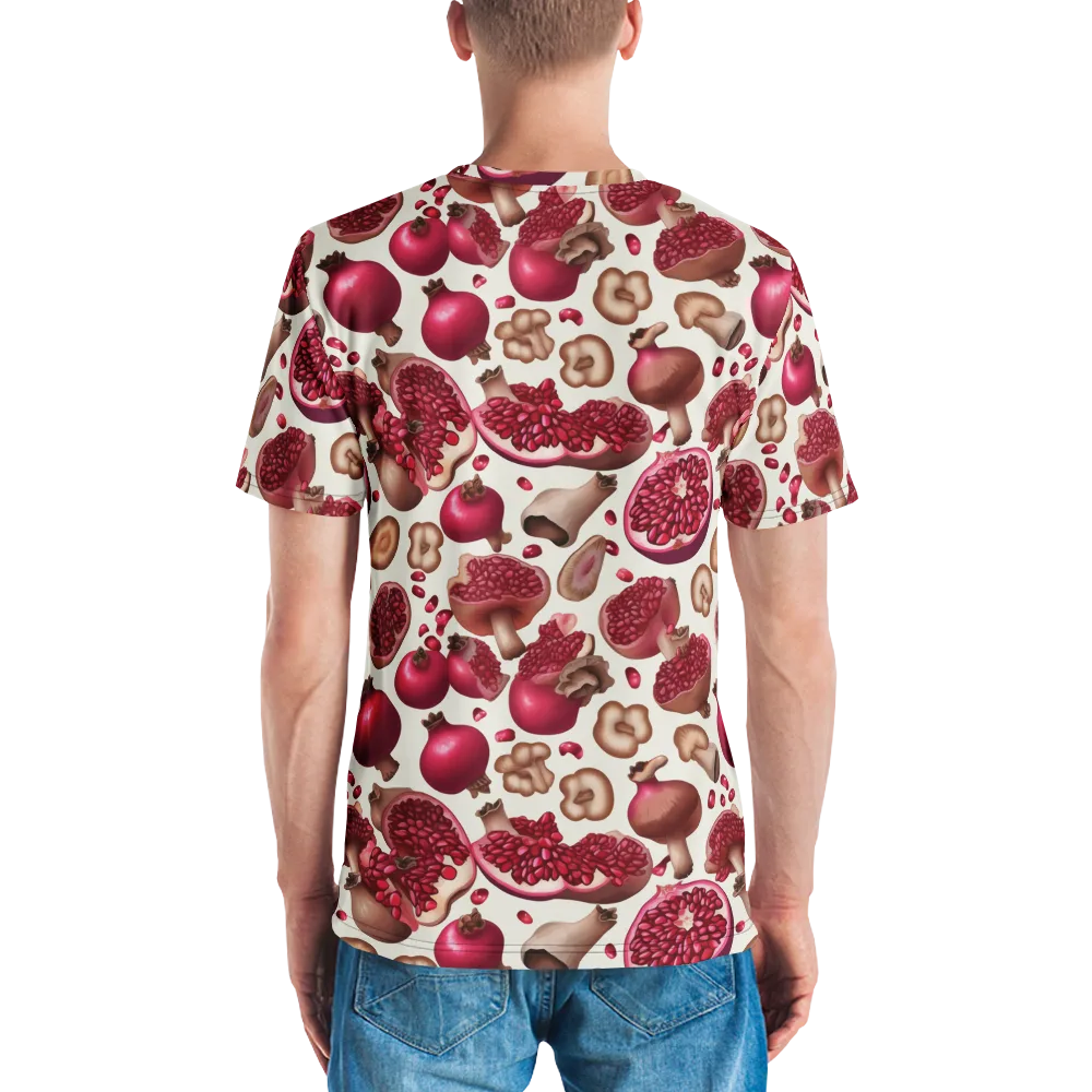 Mushroom Garnet on Men's Crew Neck T-Shirt — Back