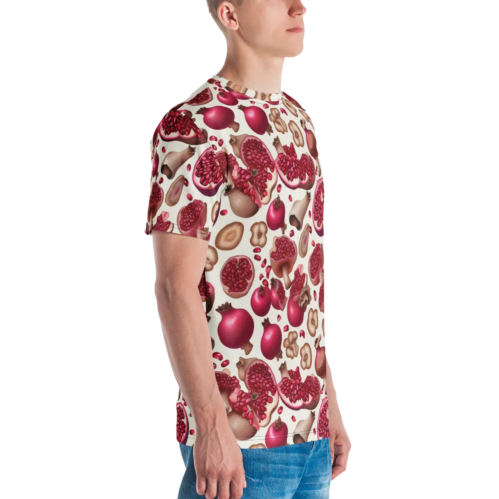 Mushroom Garnet on Men's Crew Neck T-Shirt — Right