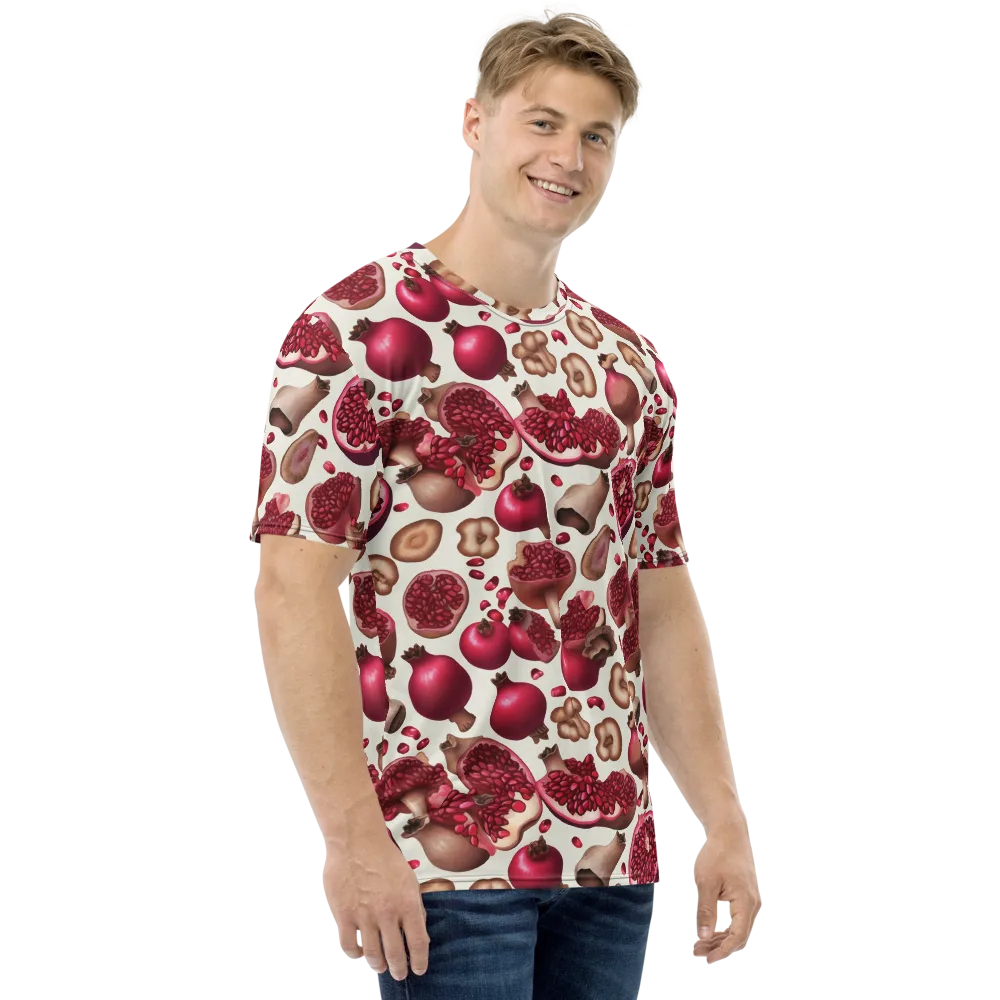 Mushroom Garnet on Men's Crew Neck T-Shirt — Right