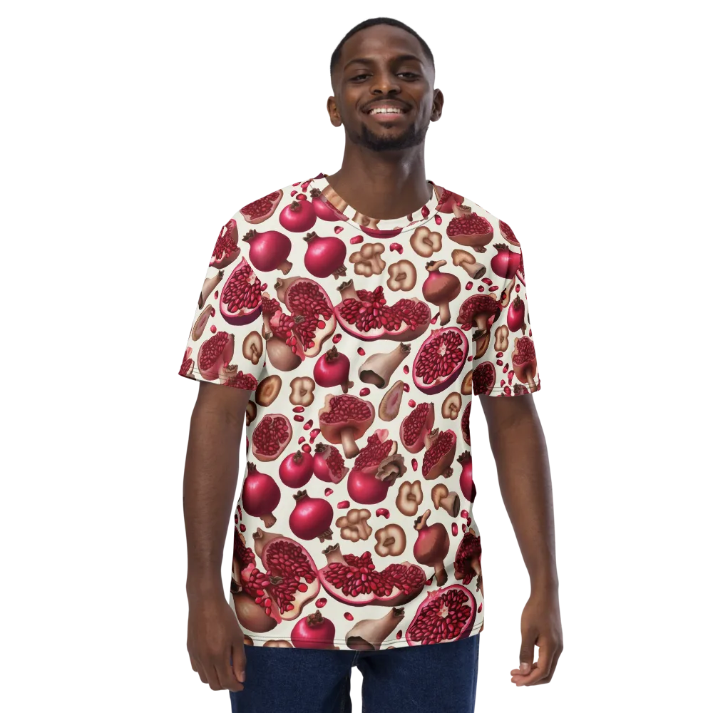 Mushroom Garnet on Men's Crew Neck T-Shirt — Front