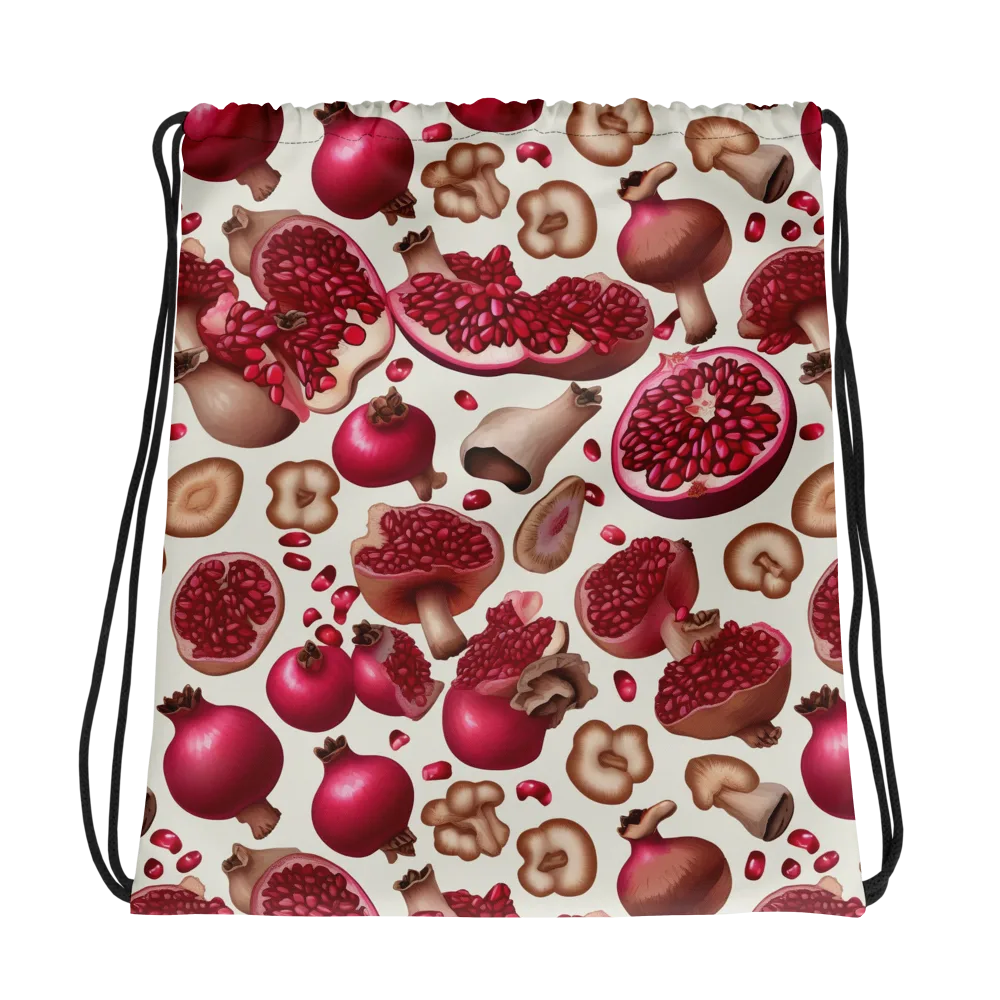 Mushroom Garnet on Drawstring Bag — Photo