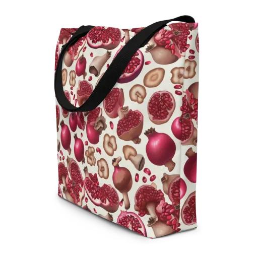 Mushroom Garnet on a Large Tote Bag W/ Pocket