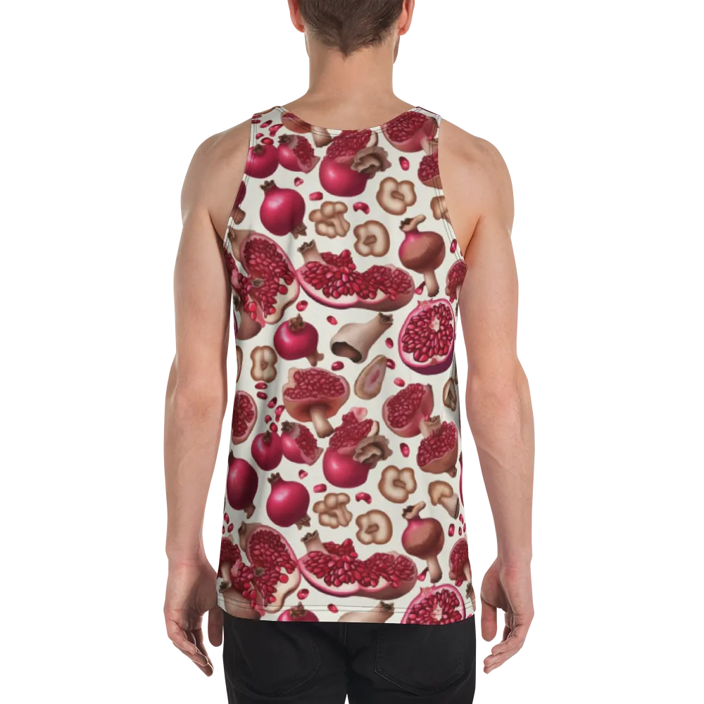 Mushroom Garnet on Men's Tank Top — Back