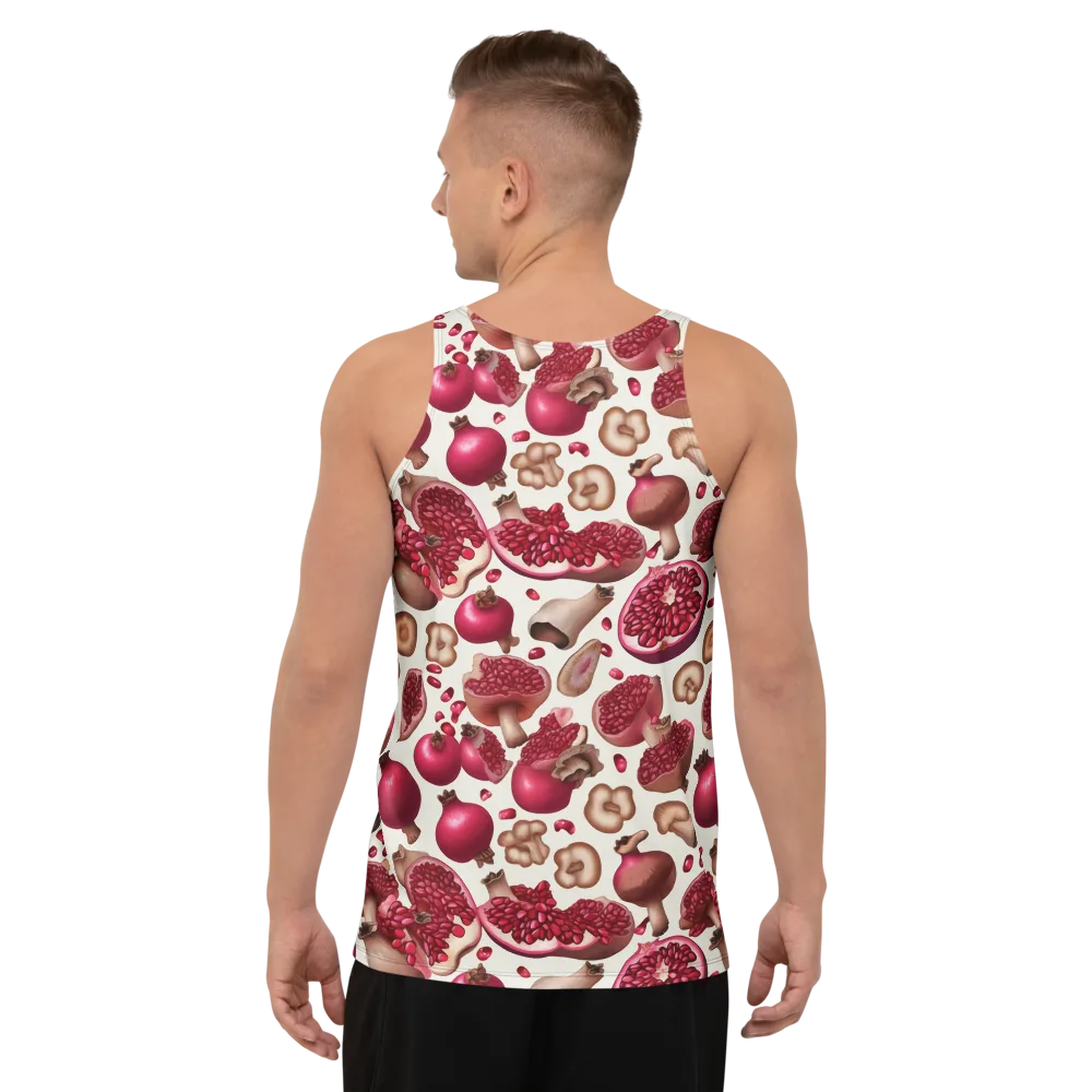 Mushroom Garnet on Men's Tank Top — Back