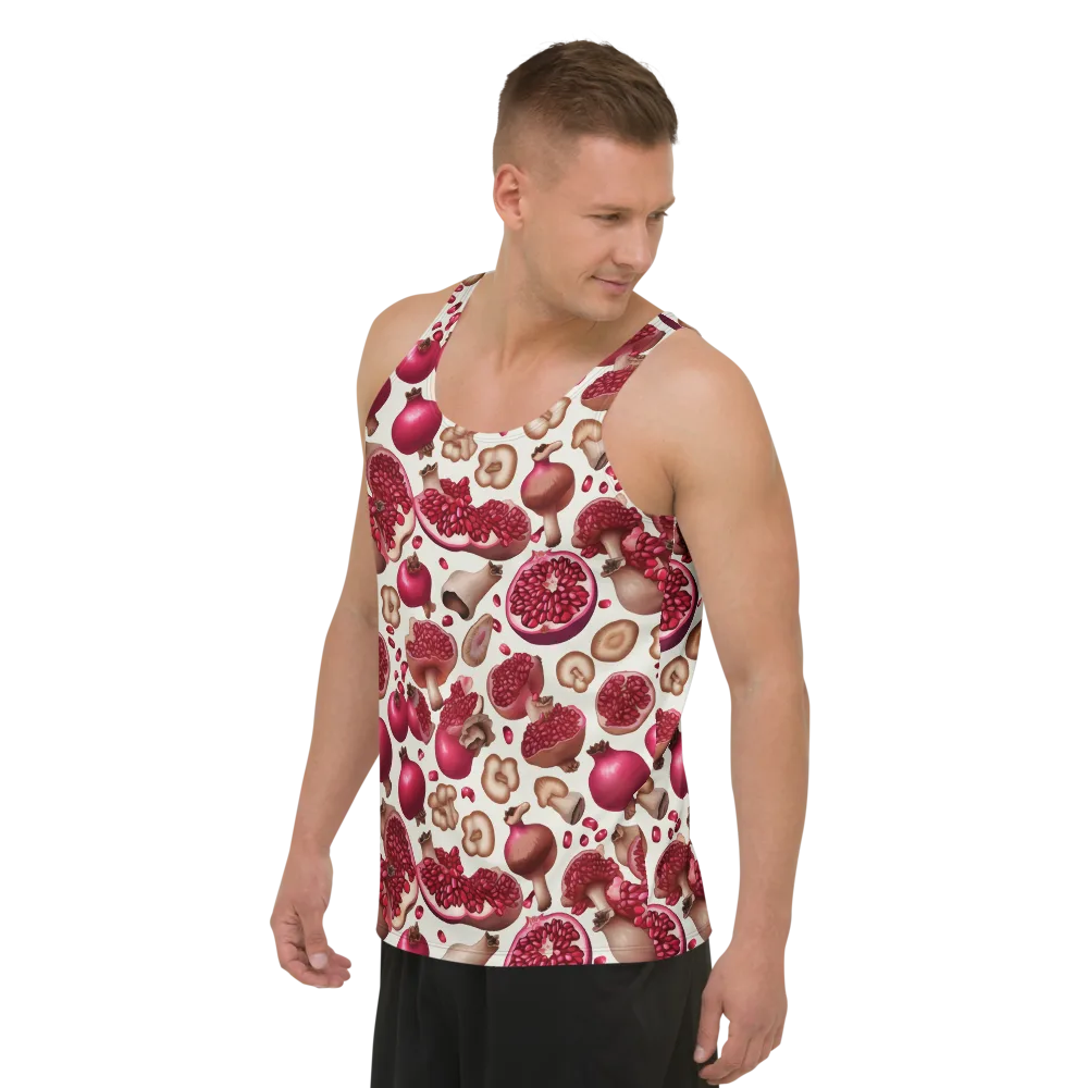 Mushroom Garnet on Men's Tank Top — Left Front