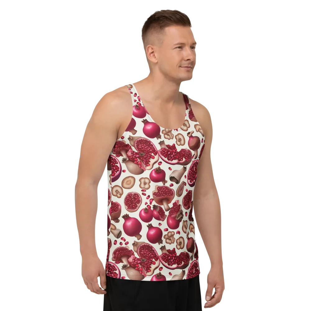 Mushroom Garnet on Men's Tank Top — Right Front