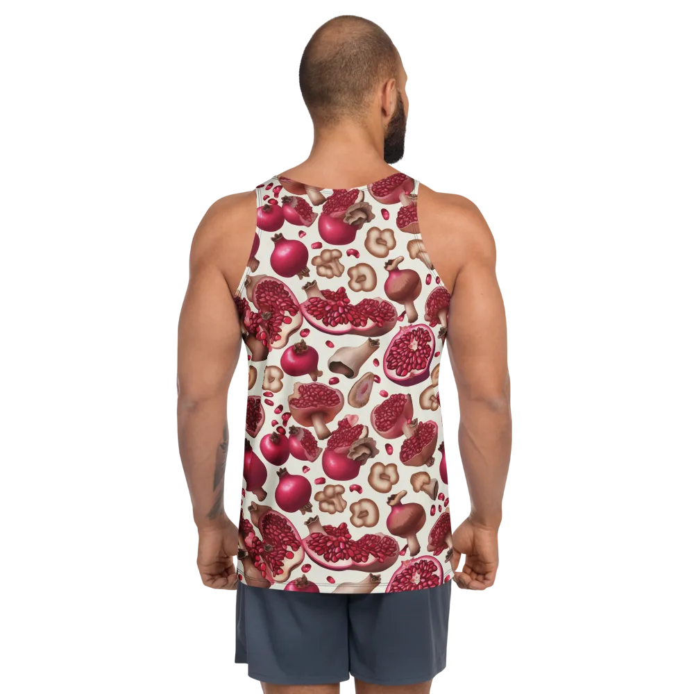 Mushroom Garnet on Men's Tank Top — Back