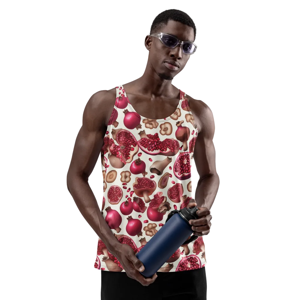 Mushroom Garnet on Men's Tank Top — Front